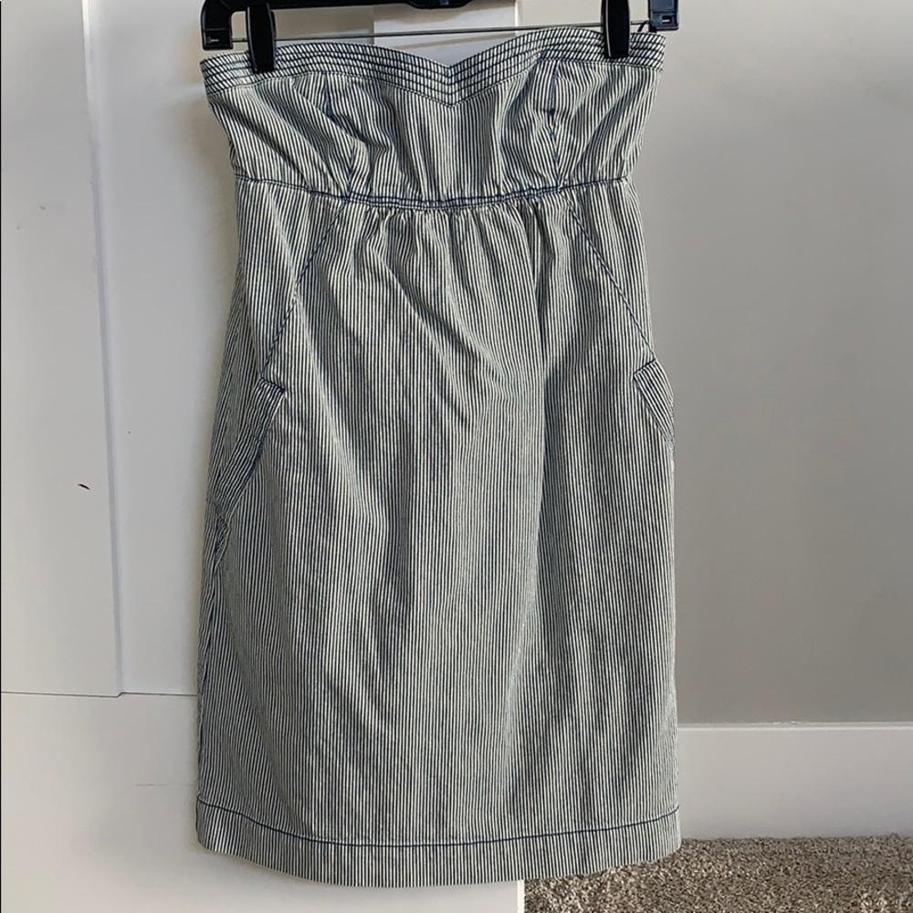 American Eagle strapless striped causal dress